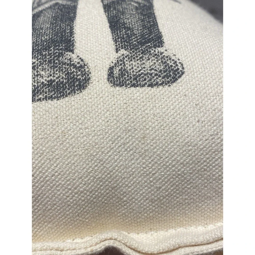 Nutcracker Artisan Pillow Screen Printed By Hand Natural Cotton Canvas Decor USA